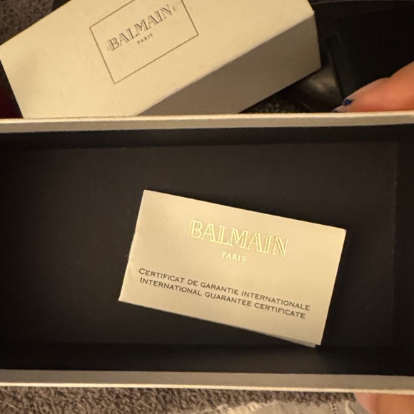 Balmain Silver and Black Sunglasses with Case main image 6